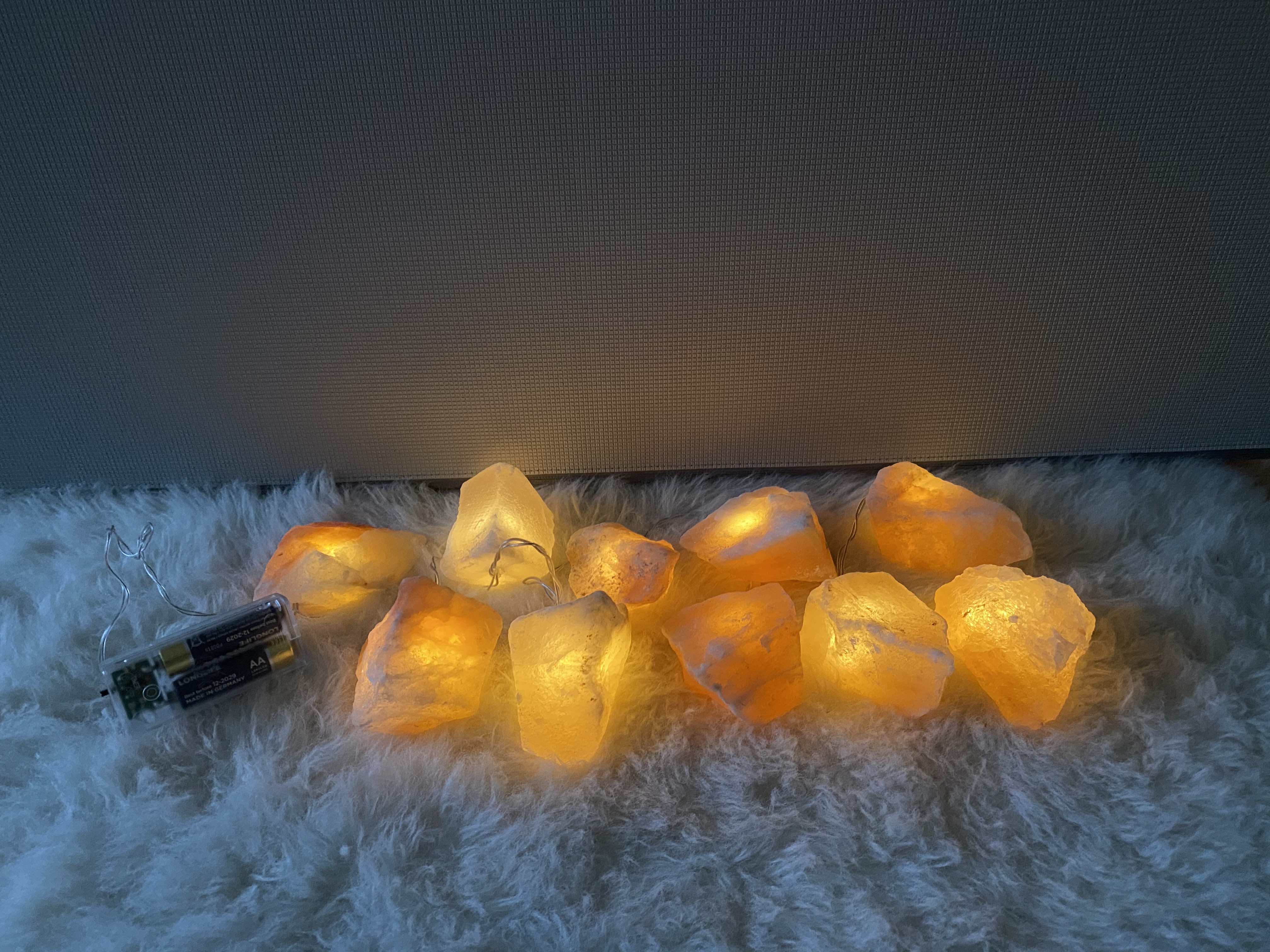 Kristalllichterkette batteriebetrieben (warm) LED, Salzlampen